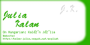 julia kalan business card
